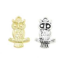 Rack Plating Alloy Pendants, Electroplate Nickel Cadmium Free & Lead Free, Owl