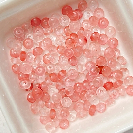 Cherry Quartz Glass Beads, Rondelle