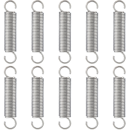 10шт. крюк пружинный натяжной из нержавеющей стали