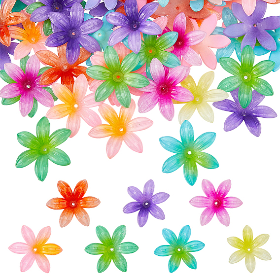 100 непрозрачные акриловые бусины, Плюмерия цветок