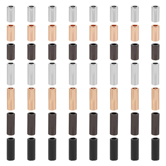 56шт 7 стиль цинковый сплав наконечники шнура, Торцевые крышки, колонка