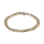 Two Tone Vacuum Plating 304 Stainless Steel Cuban Link Chain Bracelets