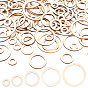 Ahademaker 100шт 5 стиль необработанных деревянных соединительных колец, лазерная резка деревянных украшений, круглые кольца