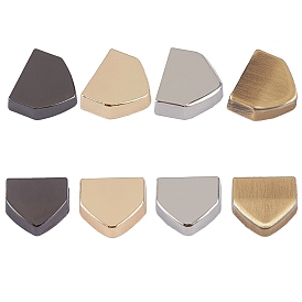 Alloy Bag Zipper Cord End, with Iron Screw, Triangle