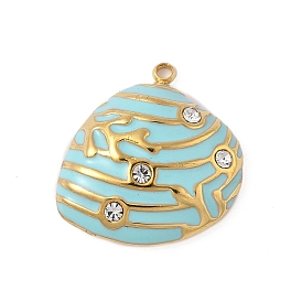 304 из нержавеющей стали горный хрусталь подвески, Эмаль стиле, формы раковины