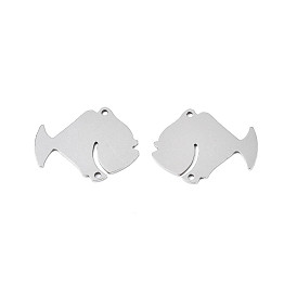 304 Stainless Steel Connector Charms, Fish