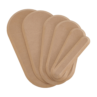 6шт 6 стили мдф деревянные доски, доска для сушки керамической глины, инструменты для изготовления керамики, овальные