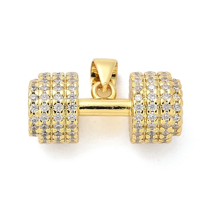 Латунные микро проложить кубического циркония подвески, гантель, стойки покрытие, долговечный, без свинца и без кадмия