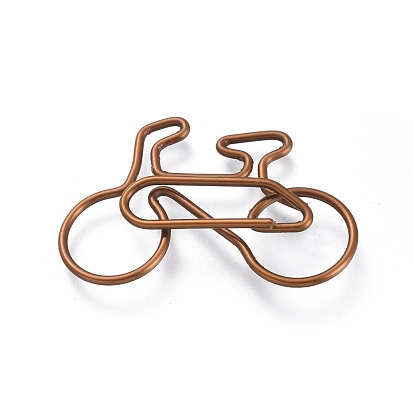 Bicycle Shape Iron Paperclips, Cute Paper Clips, Funny Bookmark Marking Clips