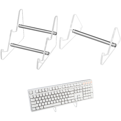 2 шт. 2 стильные акриловые подставки для клавиатуры с платиновым покрытием железных опор
