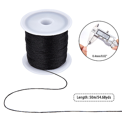 Polyester Braided Metallic Cord, for DIY Braided Bracelets Making and Embroidery