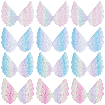 40шт 4 цвета в форме крыла ангела пришиваем нашивки аппликация, украшение для шитья своими руками джинсовой одежды