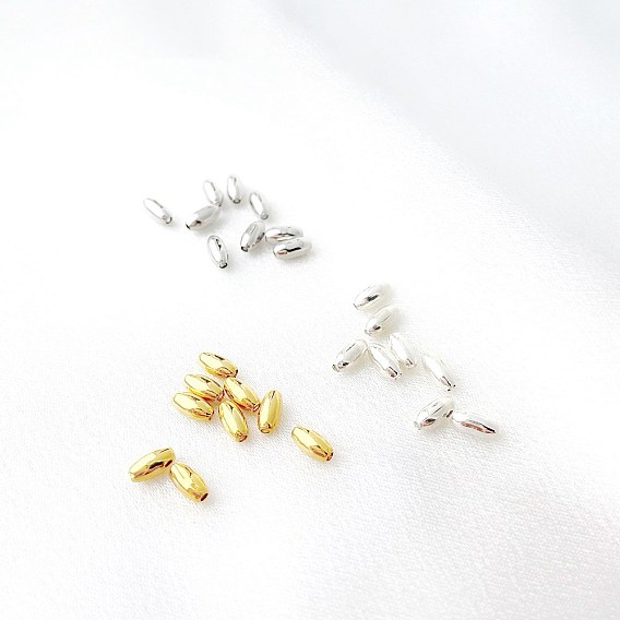 10 латунные бусины шт., овальные