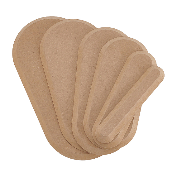 6шт 6 стили мдф деревянные доски, доска для сушки керамической глины, инструменты для изготовления керамики, овальные