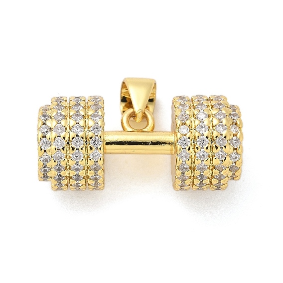 Латунные микро проложить кубического циркония подвески, гантель, стойки покрытие, долговечный, без свинца и без кадмия