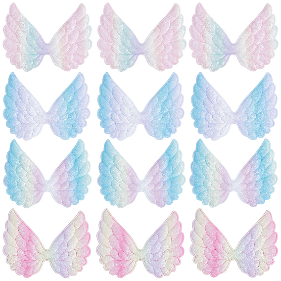 40шт 4 цвета в форме крыла ангела пришиваем нашивки аппликация, украшение для шитья своими руками джинсовой одежды