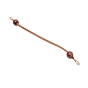 PU Leather Chain Bag Strap, with Resin Beads & Alloy Clasps, Bag Replacement Accessories