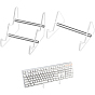 2 шт. 2 стильные акриловые подставки для клавиатуры с платиновым покрытием железных опор