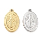 304 Stainless Steel Pendants, Oval with Angel Charm