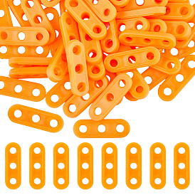 100Pcs Three-Hole Plastic Tent Rope Tensioner, Oval