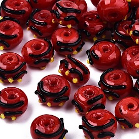Handmade Bumpy Lampwork Beads, Abacus