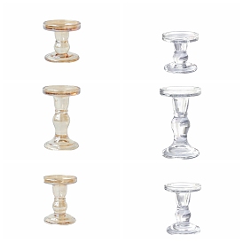 Glass Roman Pillar Candle Holders, for Home Decorations