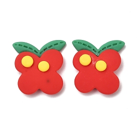 Opaque Resin Cabochons Accessories, Flower