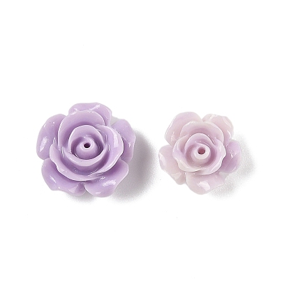 Синтетические бусины, окрашенные в ракушки, цветок, два тона