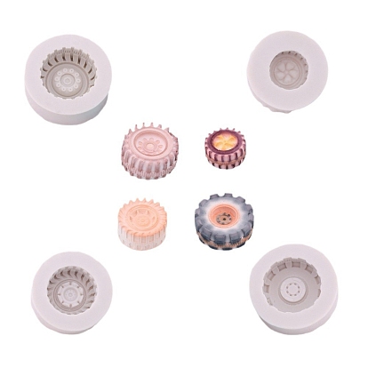 DIY Food Grade Silicone Tire Molds, Fondant Molds, Resin Casting Molds, for Chocolate, Candy, UV Resin & Epoxy Resin Craft Making