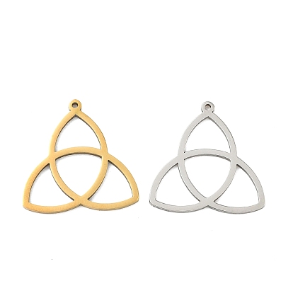 Полые 201 из нержавеющей стали кулоны, трикетра