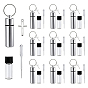 Schmuck selber machen, 10 Stück Kunststoff-Tropfpipetten mit Graduierung, 10 Stück tragbare, kleine Mehrzweckboxen aus Aluminiumlegierung für den Außenbereich und 10 Stück Anhänger aus Zinklegierung, 10 Stück Glasflaschen-Perlenbehälter