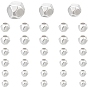 30 piezas 3 estilos 925 cuentas espaciadoras de plata esterlina, polígono