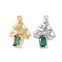 Латунные микро проложить кубического циркония подвески, елочные прелести, с абс пластиковым перламутром и стеклом, прочное покрытие, без кадмия и без свинца