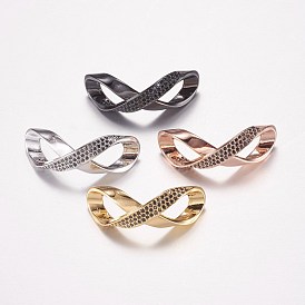 Long-Lasting Plated Brass Micro Pave Cubic Zirconia Links, Infinity