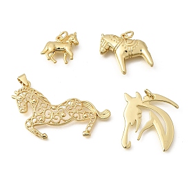 Латунные подвески, лошади прелести, стойки покрытие, долговечный, без кадмия и без свинца