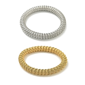 Ion Plating(IP) Adjustable 304 Stainless Steel Twist Spring Wire Bracelets