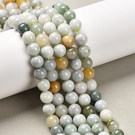 Натуральные нити бусин из нефрита, круглые