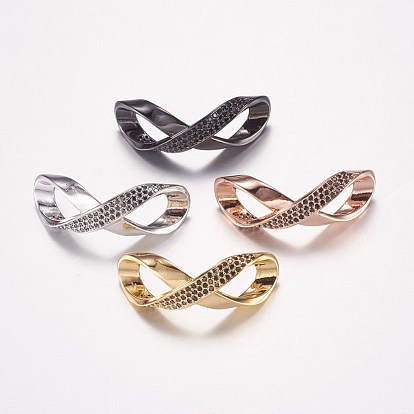 Long-Lasting Plated Brass Micro Pave Cubic Zirconia Links, Infinity
