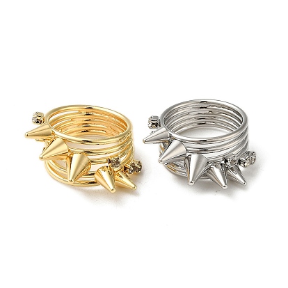 Spike Brass Finger Rings, Wide Finger Ring