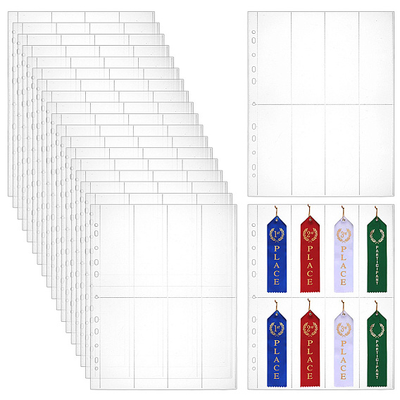 10шт. пластиковые обложки для фотокарточек в виде карманов для папки, прямоугольные