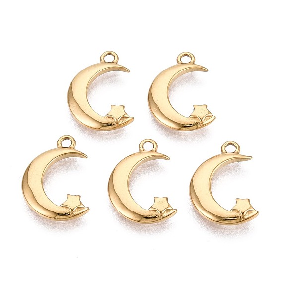 304 подвески из нержавеющей стали, луна со звездным шармом