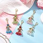 Подвеска в виде ангела из стеклянного бисера, 304 подвески-застежки-лобстеры из нержавеющей стали для украшений сумок