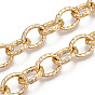 Aluminum Textured Cable Chain, Oval Link Chains, Unwelded
