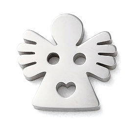 304 кабошоны из нержавеющей стали, вырезанные лазером, ангел