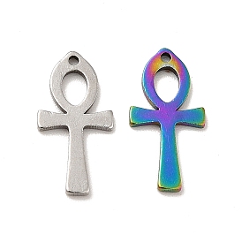 201 Stainless Steel Pendants, Ankh Cross Charms