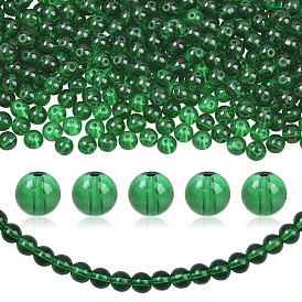 3 нити из запекаемых окрашенных прозрачных стеклянных круглых бусин