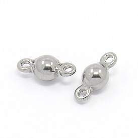 304 Stainless Steel Links Connectors, Round, 8x3.5mm, Hole: 1mm