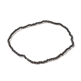 Natural Black Spinel Beads Stretch Bracelet for Women