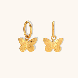 Retro Butterfly Earrings - Small Batch Luxury Stainless Steel 18K Gold Plated Jewelry