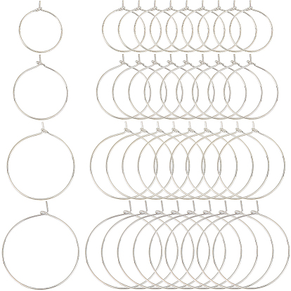 160 шт 4 стиль латунные кольца-шармы для бокалов вина, Обручальные серьги